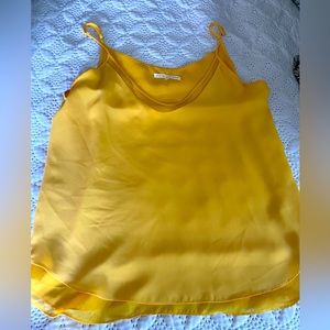 Yellow no name brand medium blouse